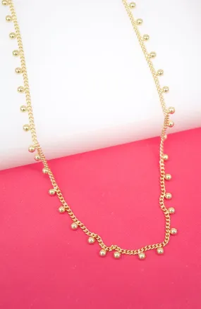 18K Gold Filled Dangle Ball Choker (G28)