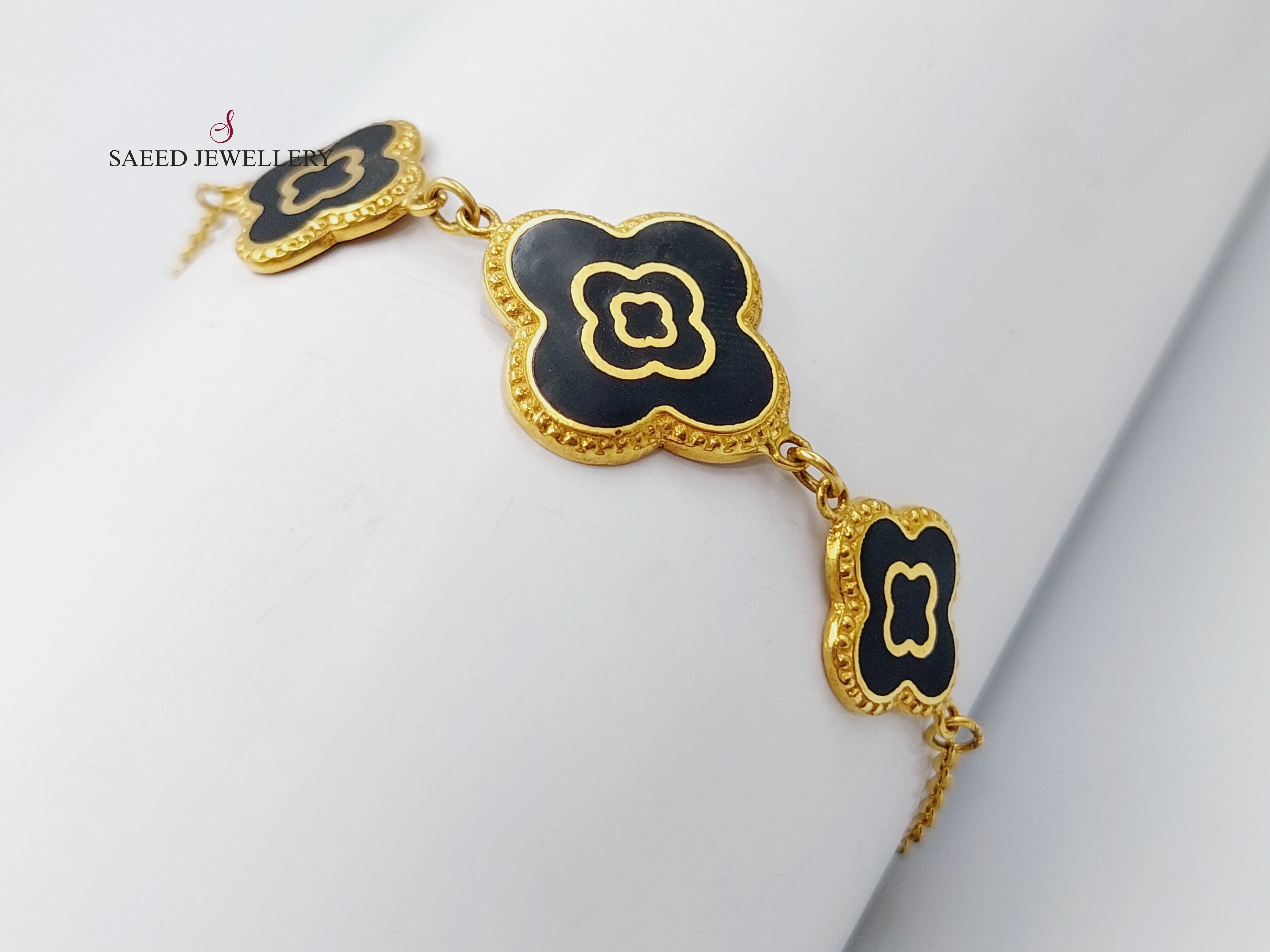 21K Enamel Clover Bracelet