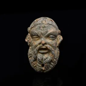 A Roman Terracotta Appliqué of Silenus, ca. 1st century BCE/CE