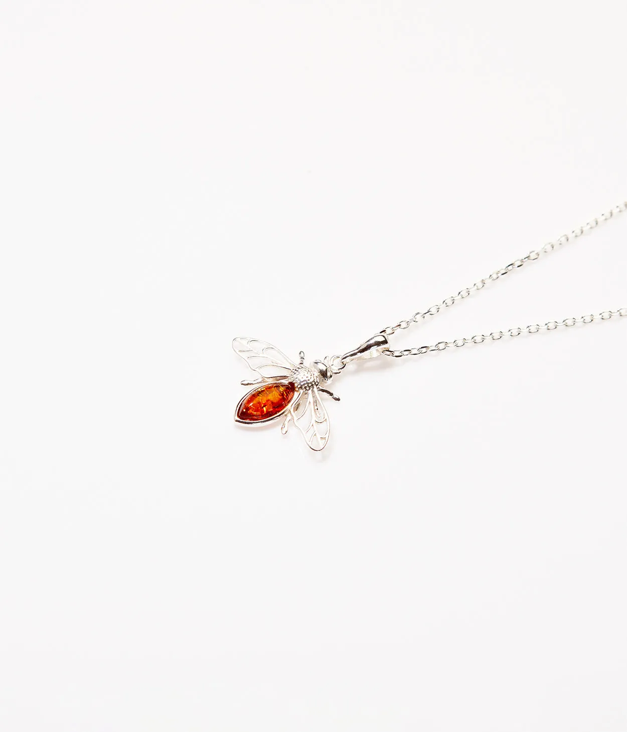 Amber Bee Necklace - Symbol of Community, Creativity, and Personal Power