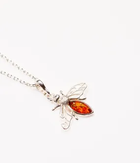 Amber Bee Necklace - Symbol of Community, Creativity, and Personal Power