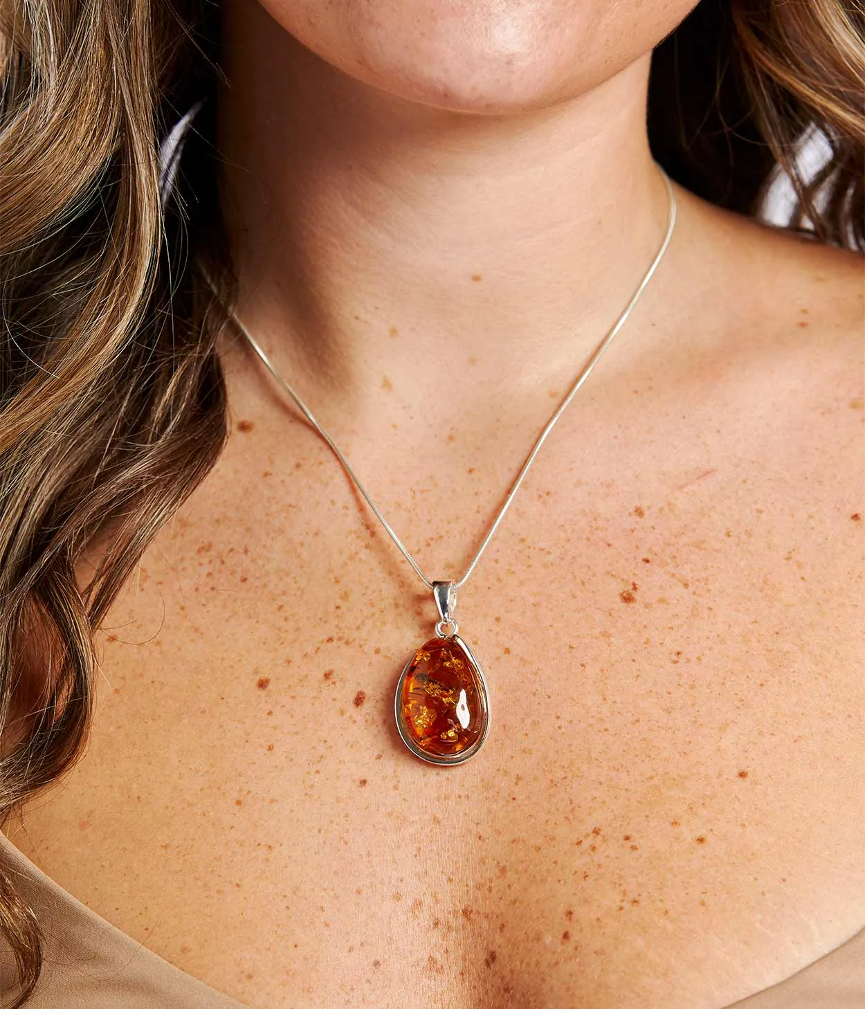 Amber Sunrise Pendant Necklace