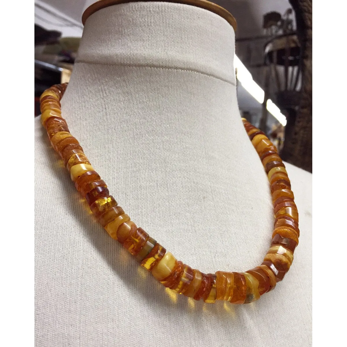 Amber Wheel Necklace/Strand