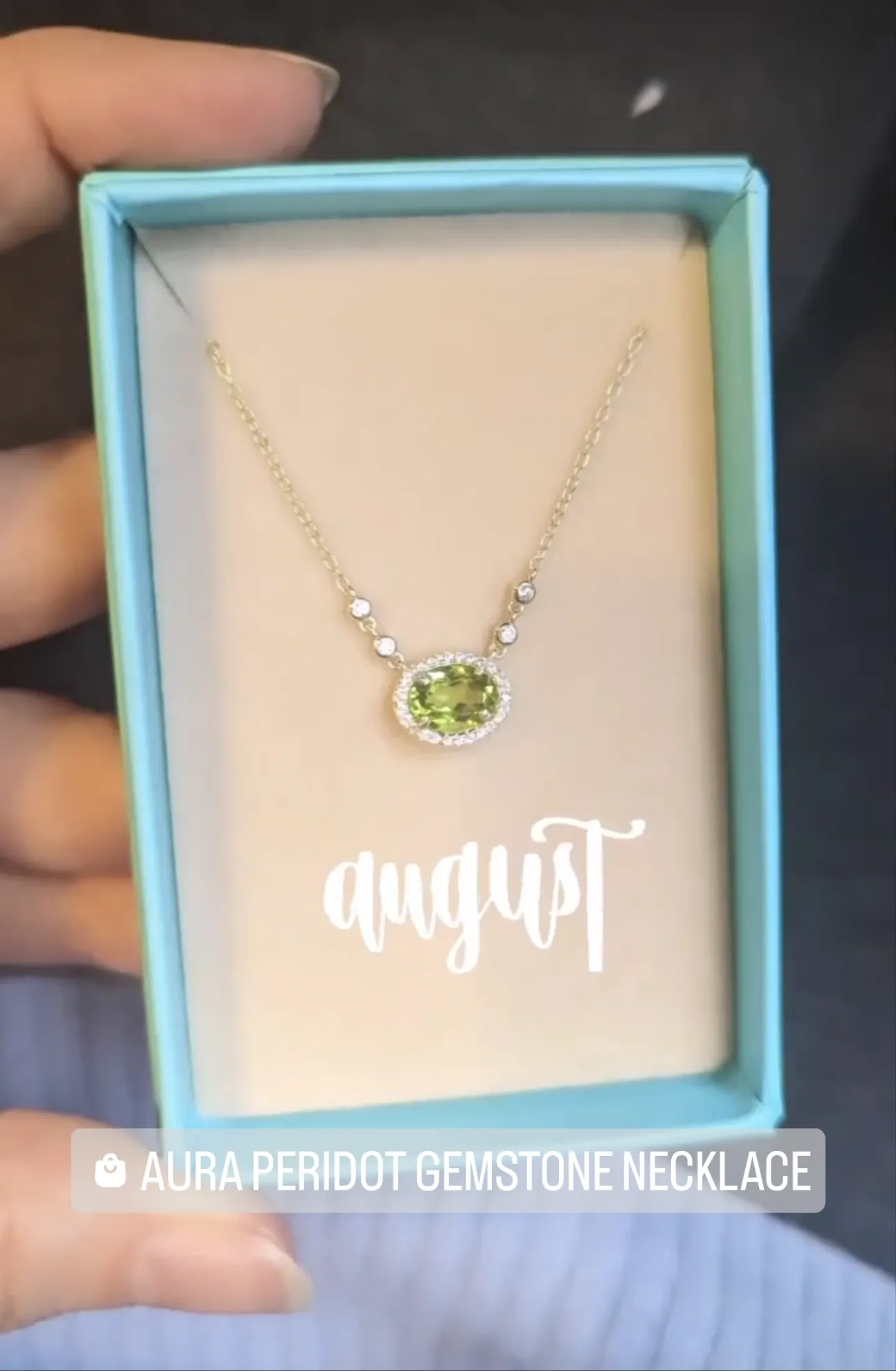 Aura Peridot Gemstone Necklace