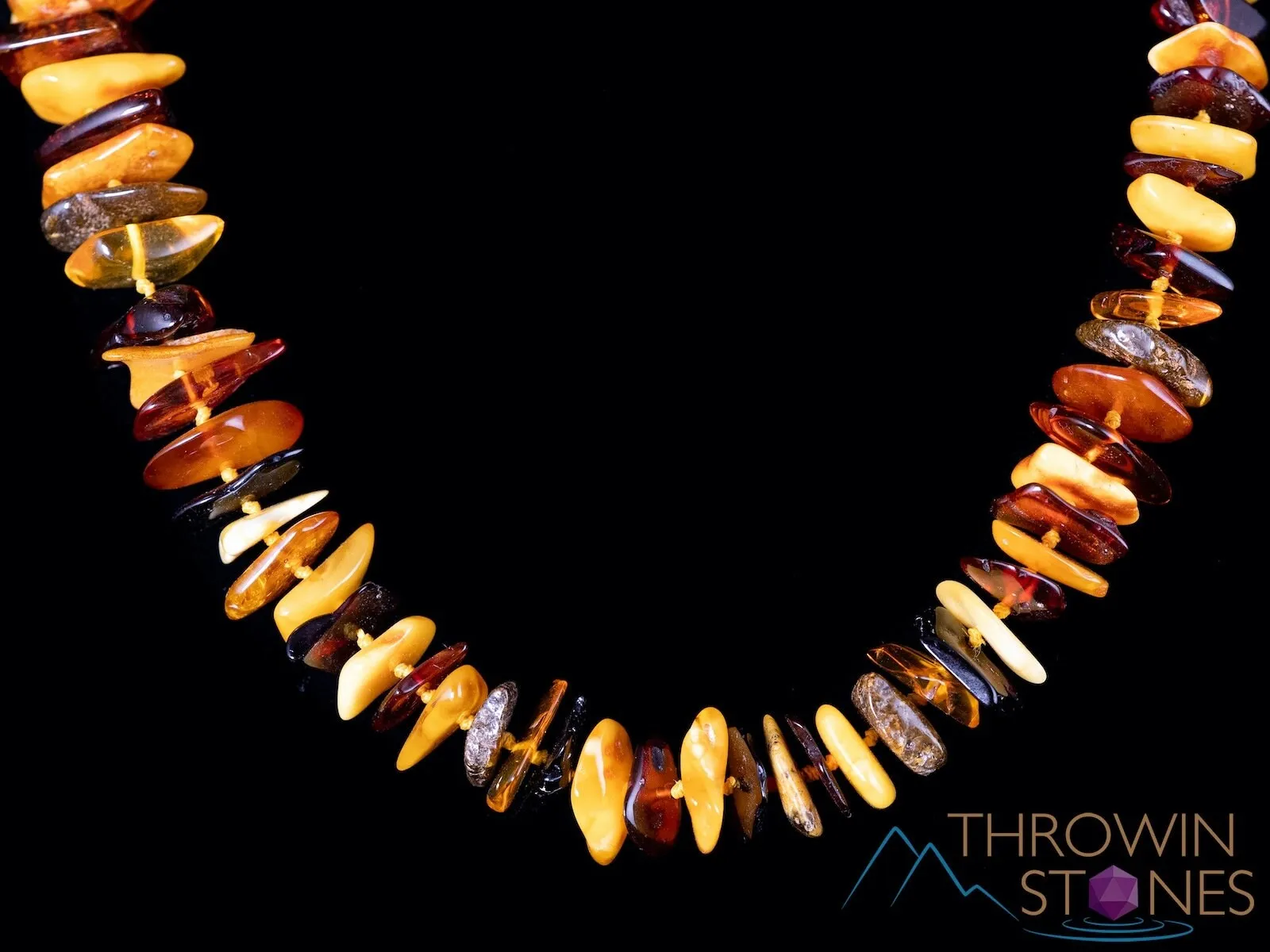 BALTIC AMBER Necklace - Amber Necklace Genuine Baltic Amber Orange Yellow, 40080