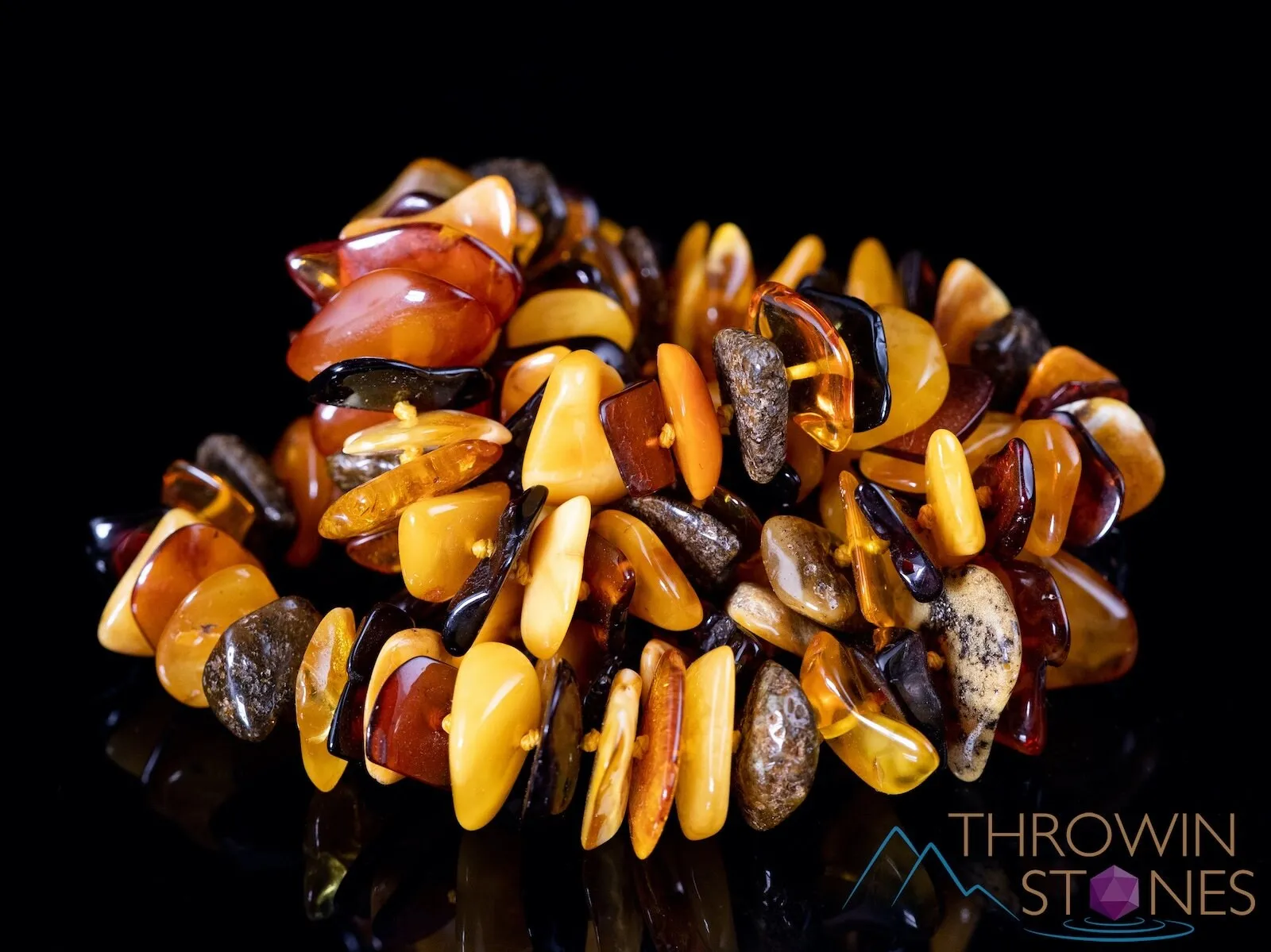 BALTIC AMBER Necklace - Amber Necklace Genuine Baltic Amber Orange Yellow, 40080