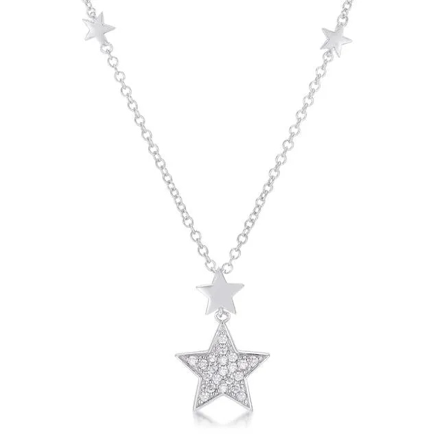 Bianca Start with Shimmering CZ Pendant Necklace