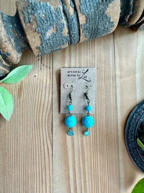 Bossy Brights Turquoise Earrings