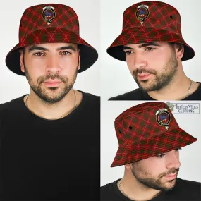 Bruce Tartan Bucket Hat with Family Crest