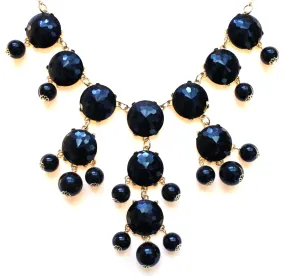 Bubble JEWELED Statement Necklace- Black