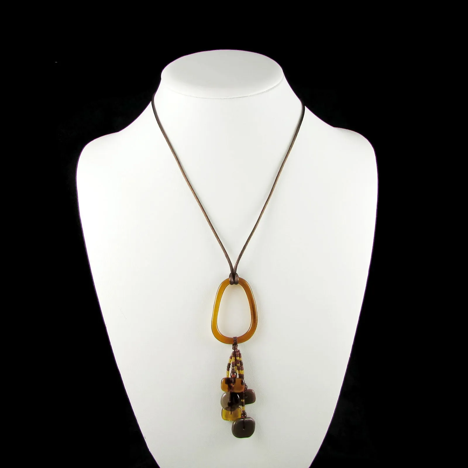 Chaquiras Glass Necklace - Amber