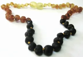 Child Baltic Amber Necklace - Tri-Color