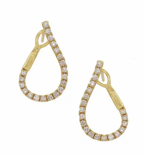 Diamond Teardrop Open Earrings