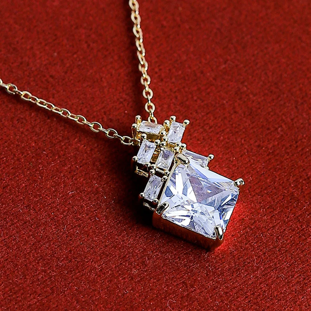 Distinctive Dazzling Zircon Stones Necklace - Fluffy