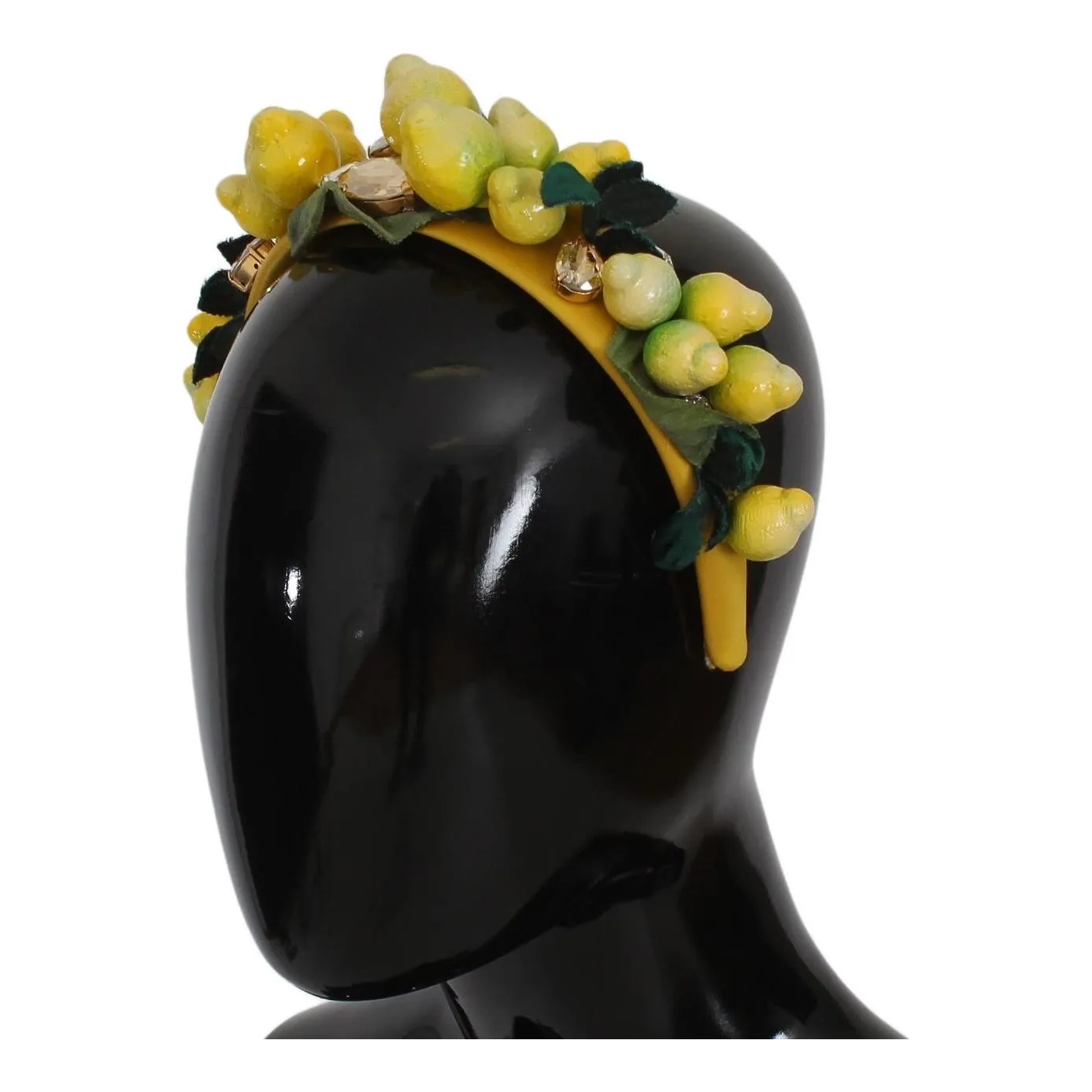 Dolce & Gabbana Exquisite Silk Crystal Lemon Headband Diadem