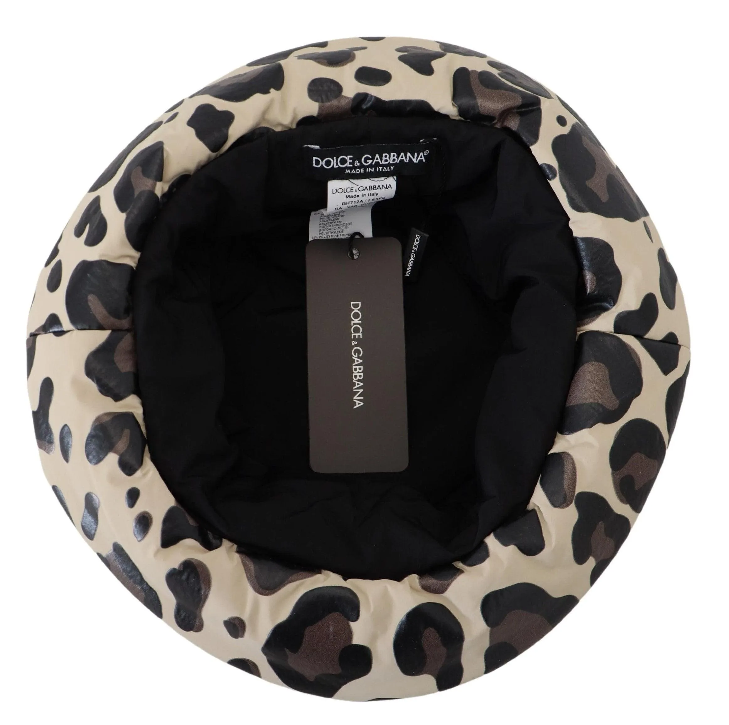 Dolce & Gabbana Multicolor Leopard Print Capello Men Bucket Cap Hat