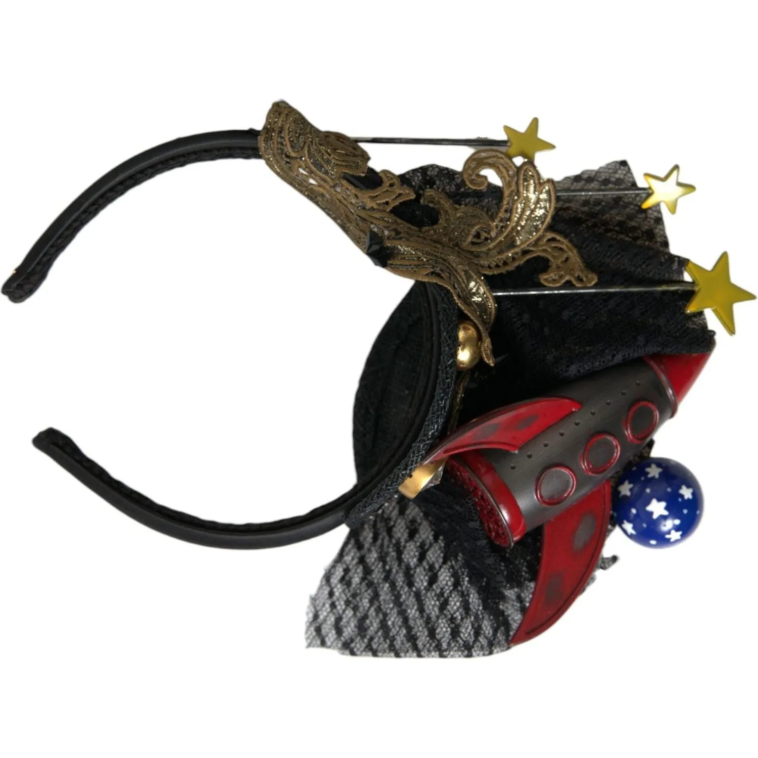 Dolce & Gabbana Multicolor Missile Rocket Crystal Stars Headband Diadem