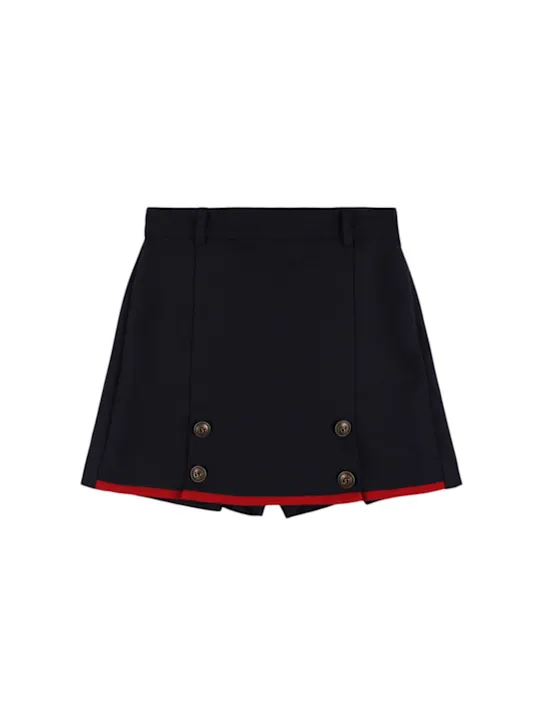 Dolce&amp;Gabbana   Virgin wool skort w/ buttons 