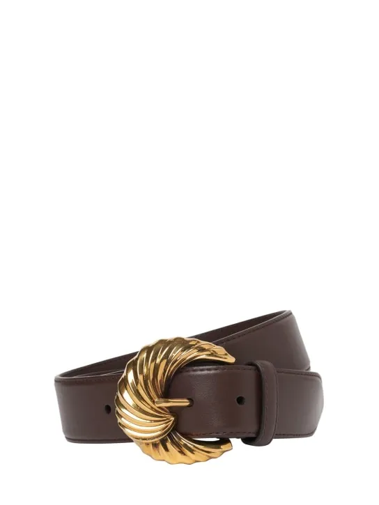 Etro   Paisley buckle leather belt 