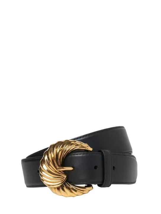 Etro   Paisley buckle leather belt 