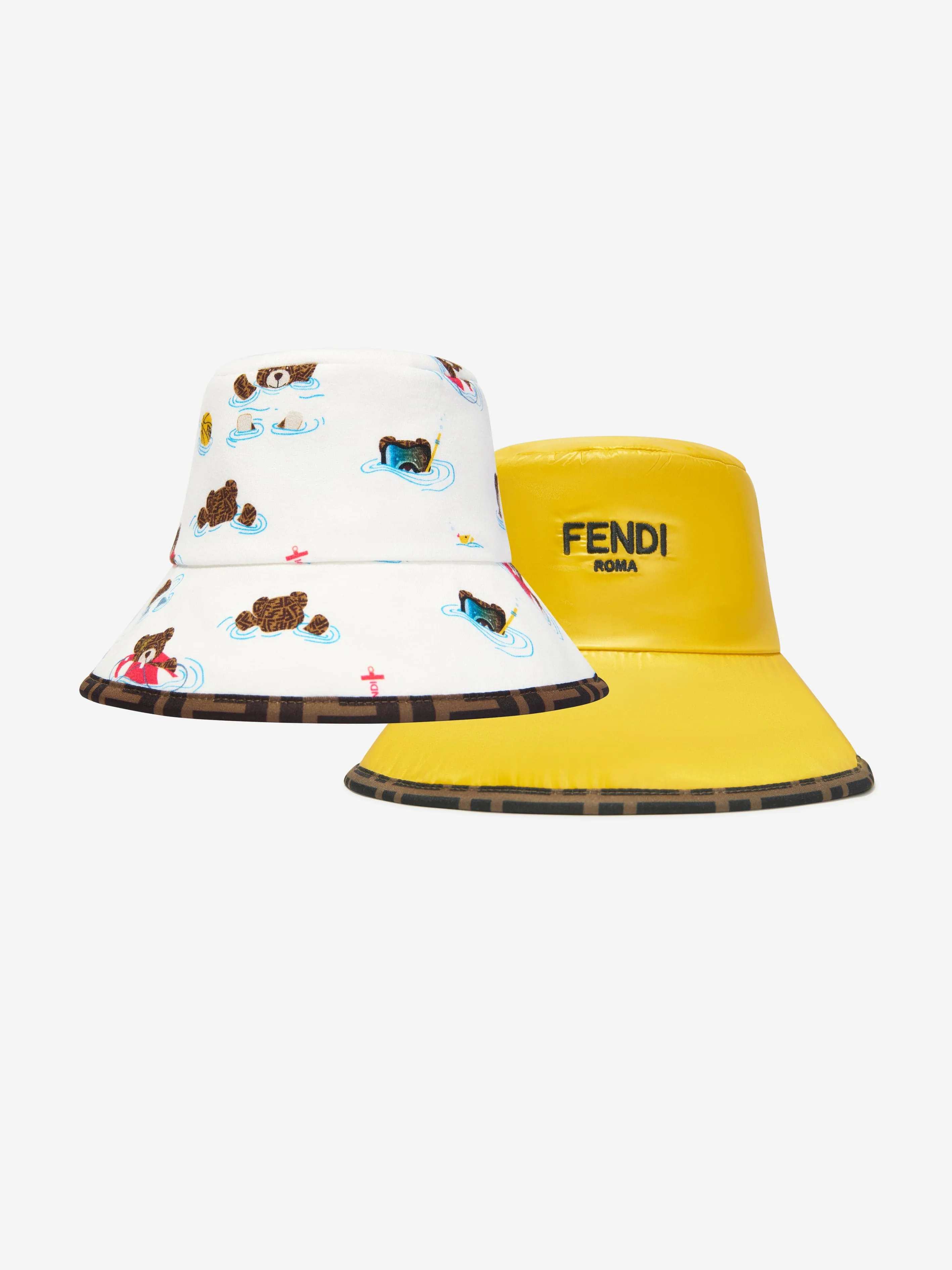 Fendi Baby Reversible Bucket Hat in Multicolour