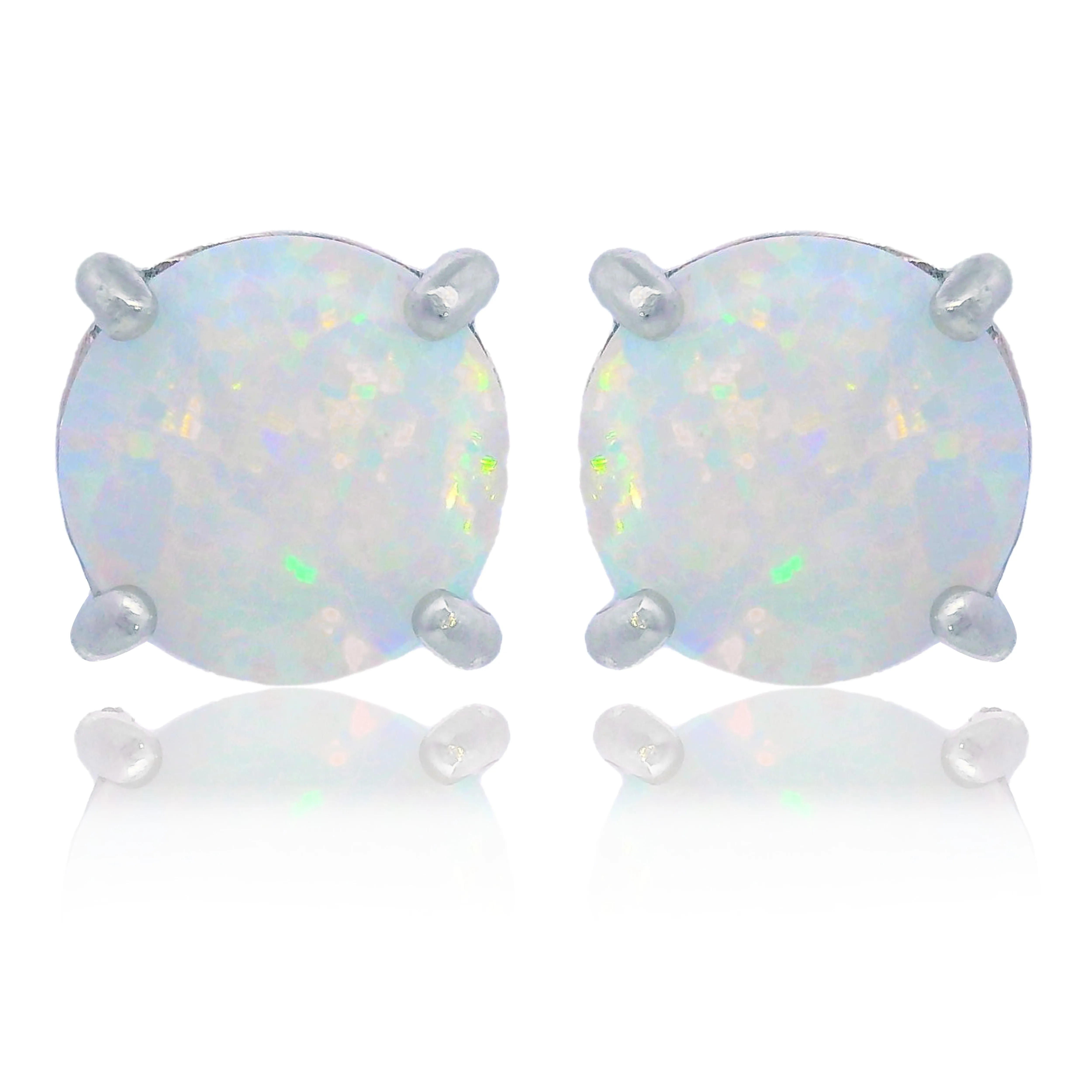 Georgini Opal Glow Studs - Silver