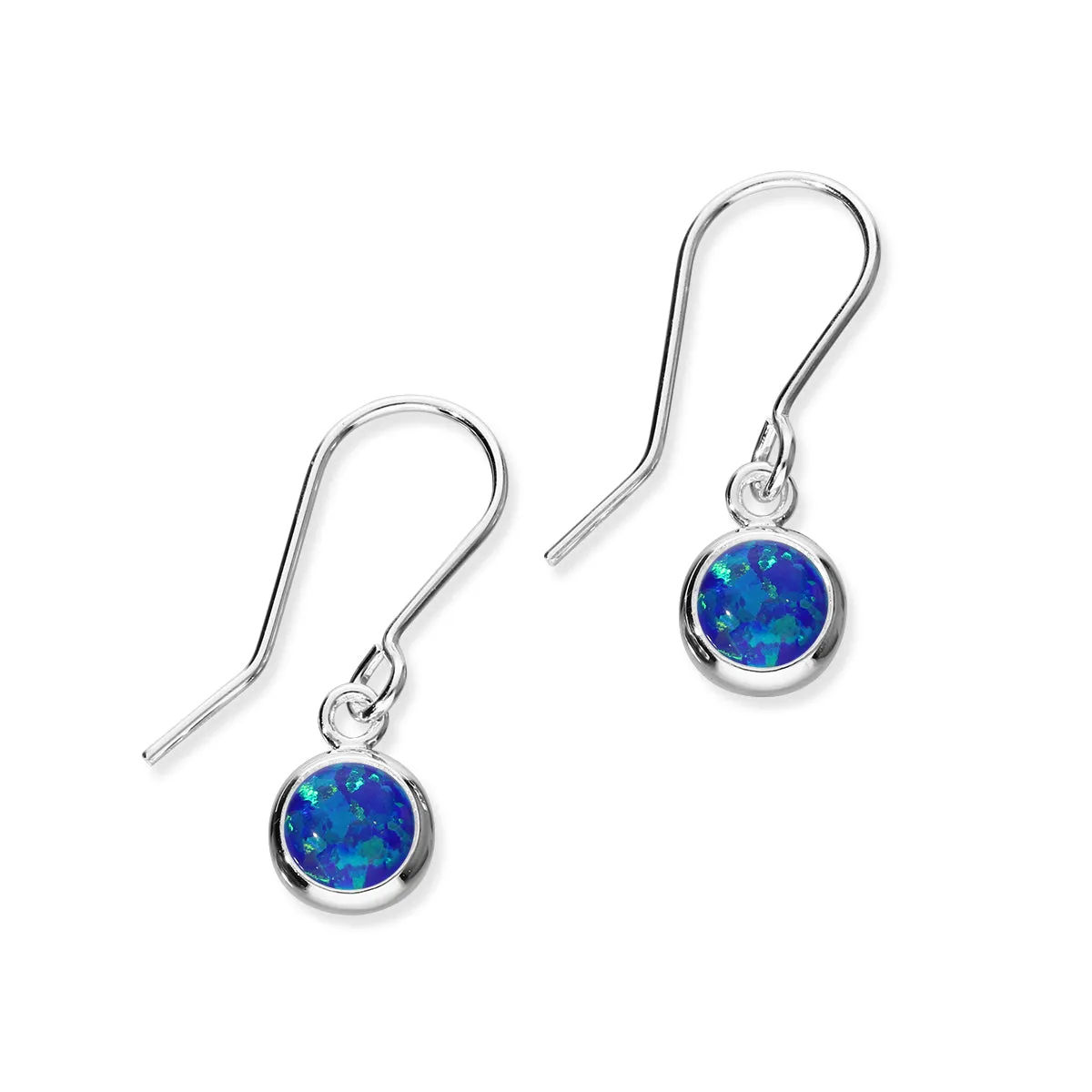 Harlequin Silver Earrings SE362 White Opal