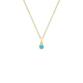 Illusion Set Turquoise Pendant Necklace