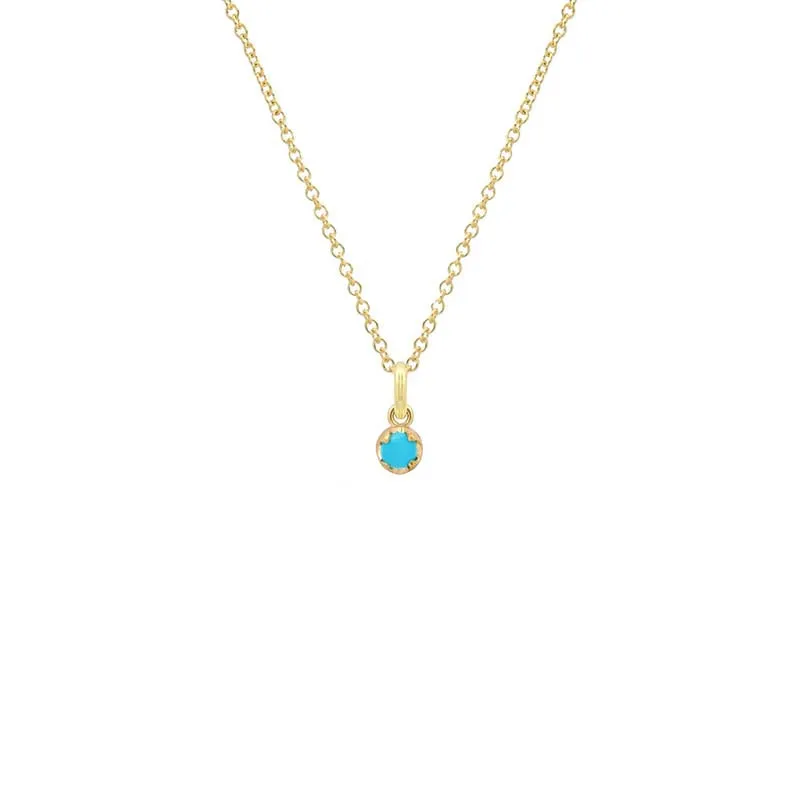 Illusion Set Turquoise Pendant Necklace