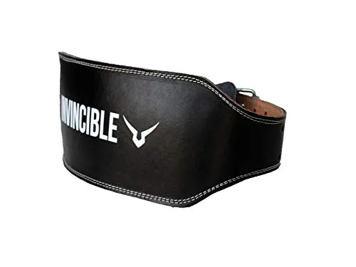 Invincible Weight Lifting Leather Belt 6”