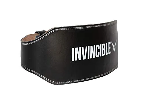 Invincible Weight Lifting Leather Belt 6”