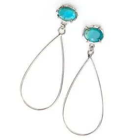 JUNE Turquoise Hoop Earrings