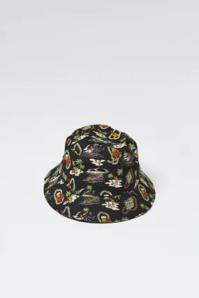 Lite Year Hawaiian Bucket Hat - Black