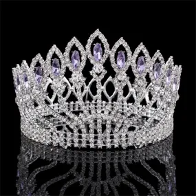 Luxurious Sparkling Crystal Baroque Queen Wedding Tiara Crown