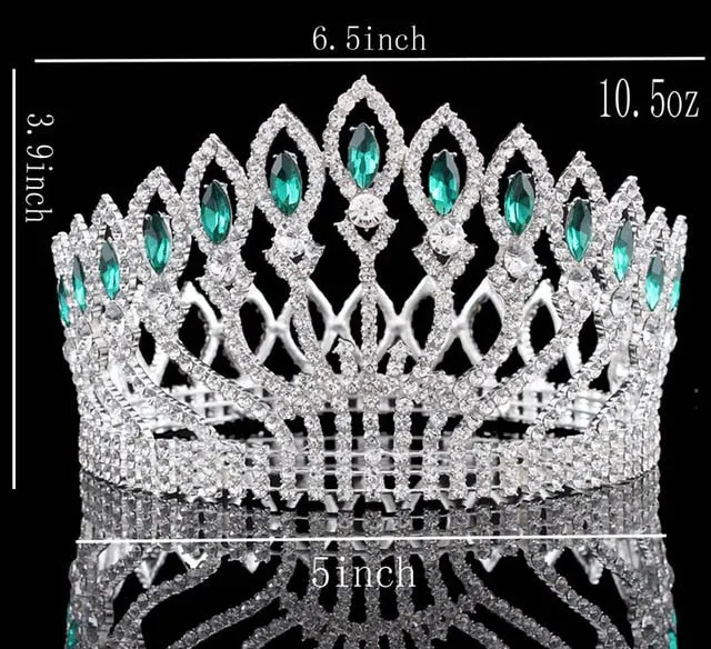 Luxurious Sparkling Crystal Baroque Queen Wedding Tiara Crown