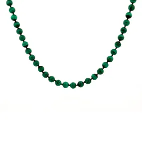 Malachite gemstone necklace 8 mm stone