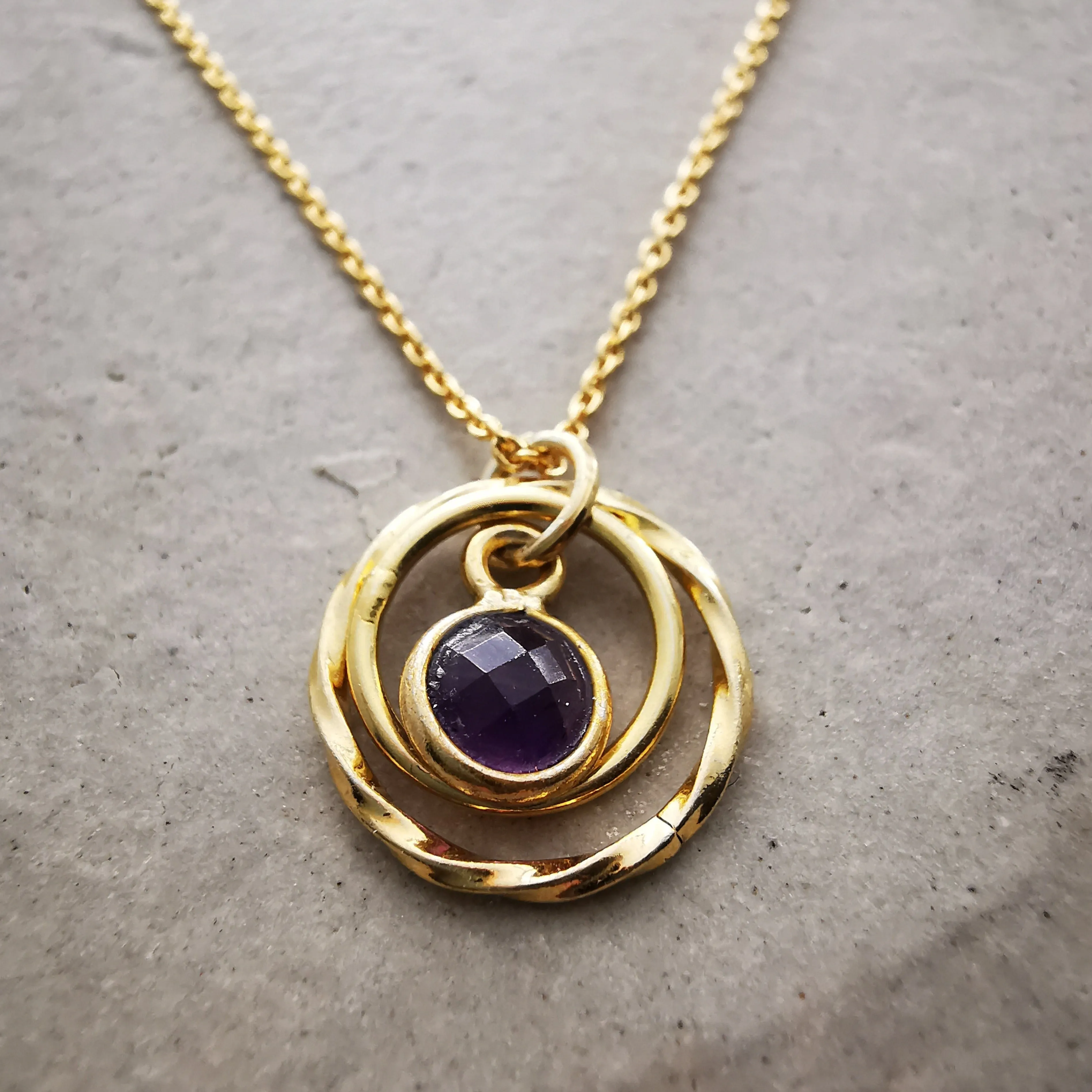 Mother's and Daughter's Gold Birthstone Necklace