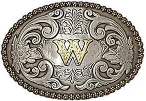 NOCONA OVAL INITIAL BUCKLE W - ACC BUCKLE - 37072-W