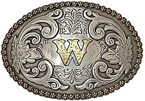 NOCONA OVAL INITIAL BUCKLE W - ACC BUCKLE - 37072-W