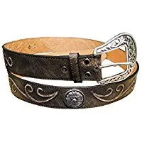 Nocona Scroll Large Round Concho Belt