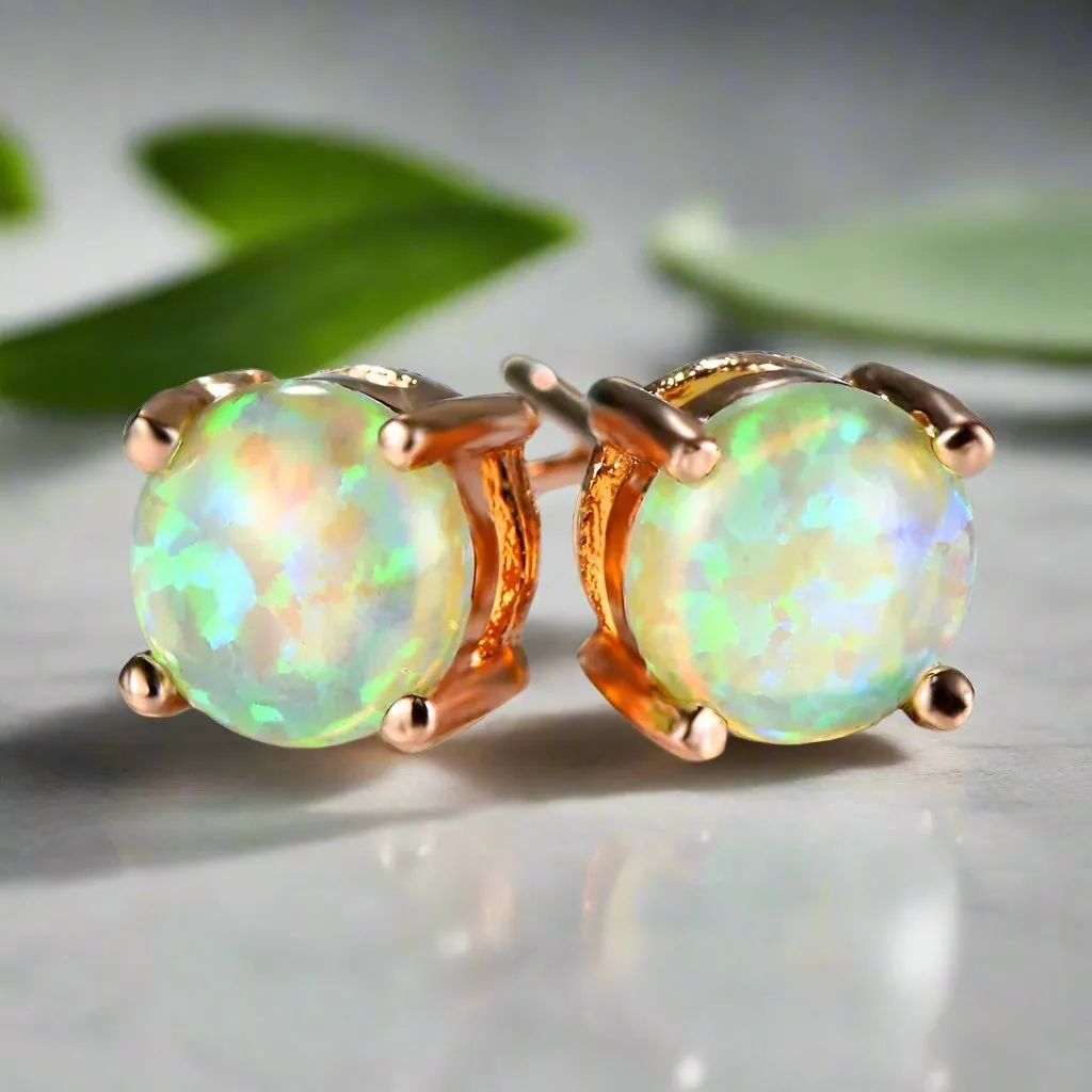 Opal Stud Earrings