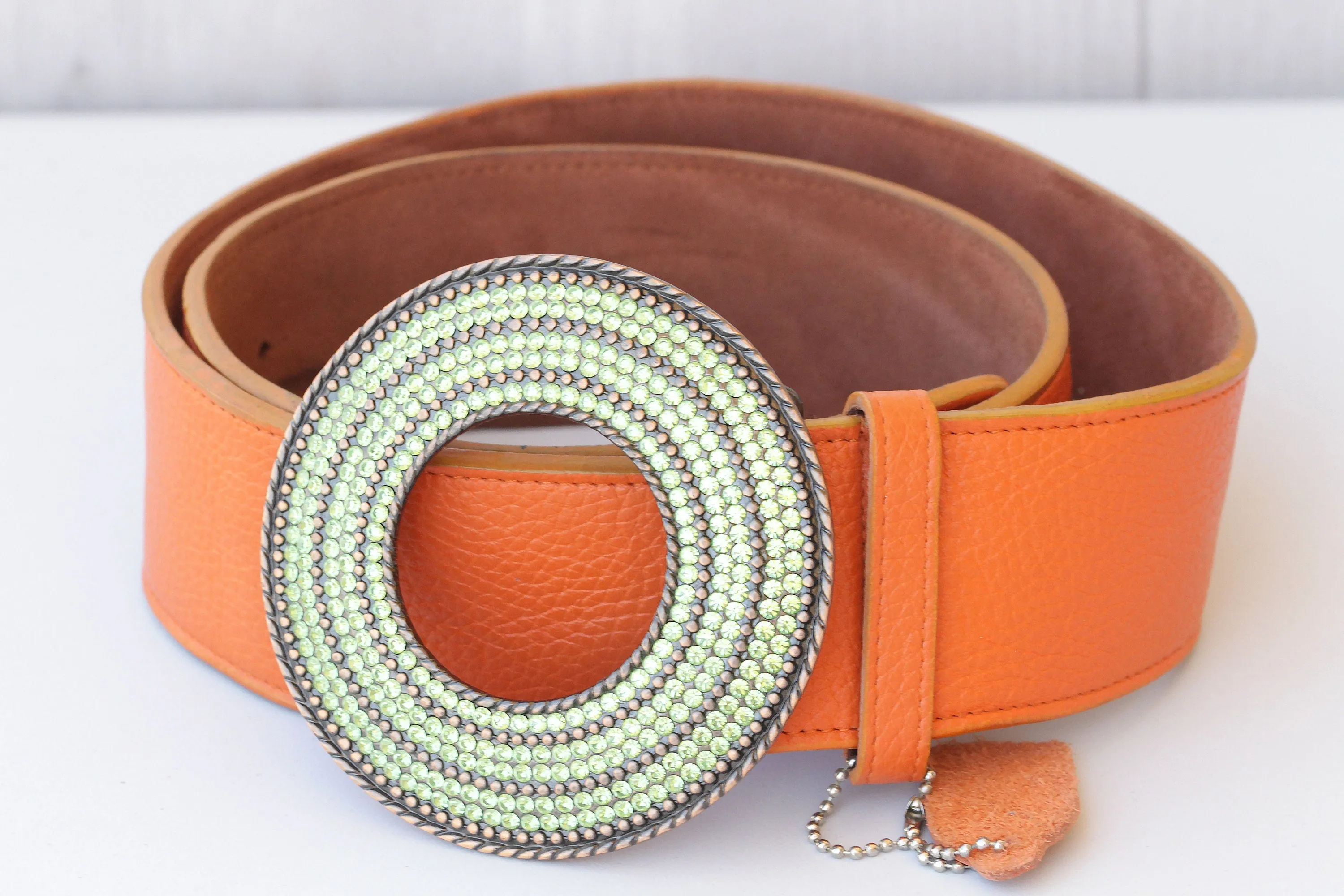 ORANGE LEATHER BELT