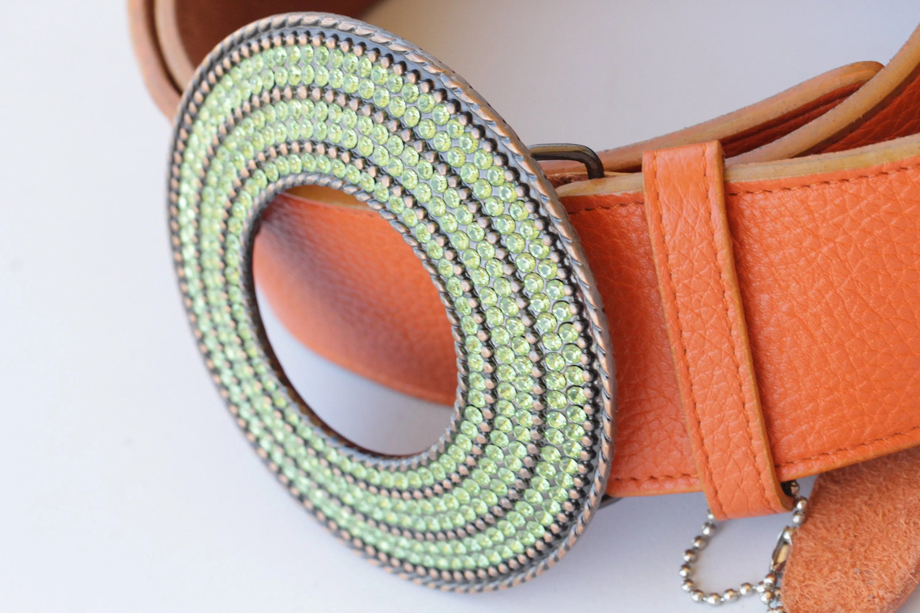 ORANGE LEATHER BELT