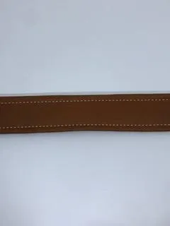 Padded Leather Belts - Chocolate Brown/Natural Tan