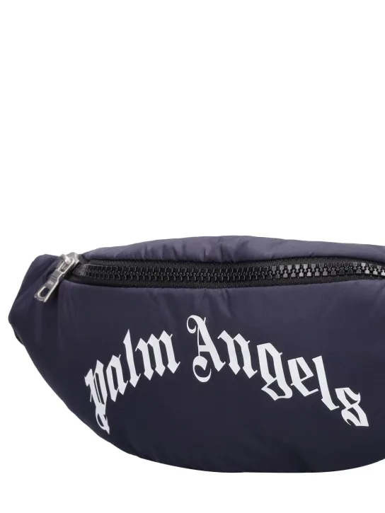 Palm Angels   Logo print nylon belt bag 