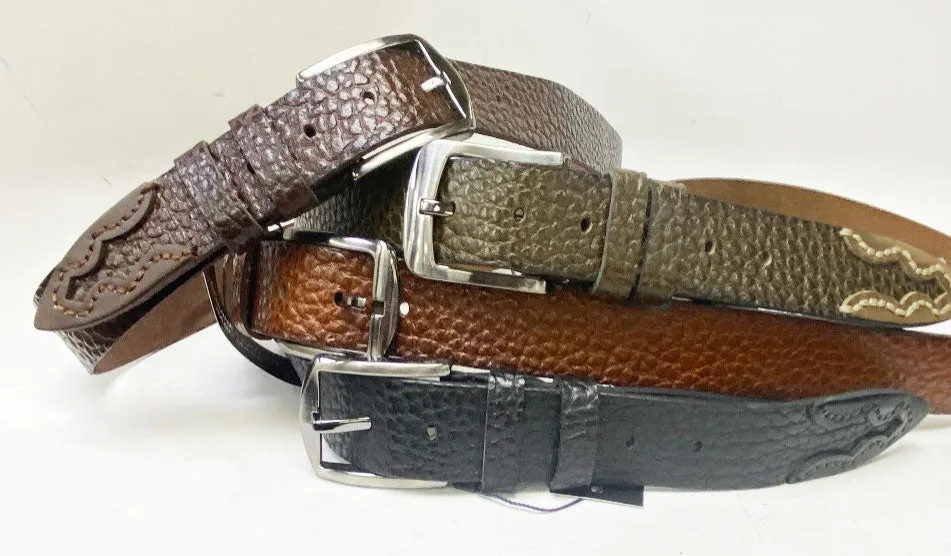 Pebble Leather Belt Sport/Rust