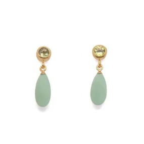 Peridot, Chrysoprase 24K Fair Trade Gold Vermeil Earrings