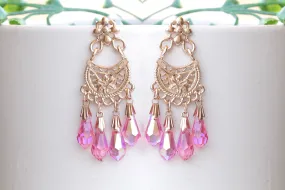 PINK FUCHSIA Fringes Earrings