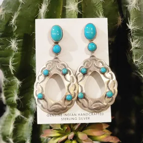 " Darla " Turquoise Dangles