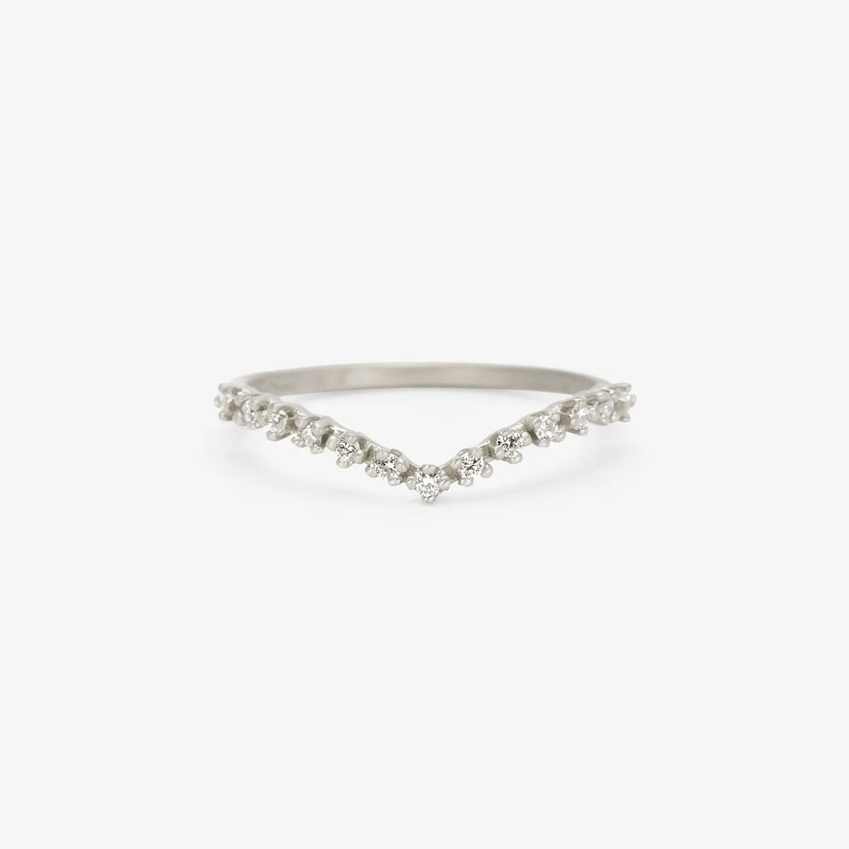 R11802W | White Diamond Diadem Ring